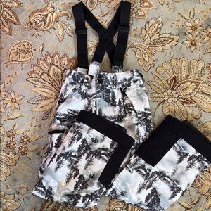 Spyder Black and White Kids Snow Pants